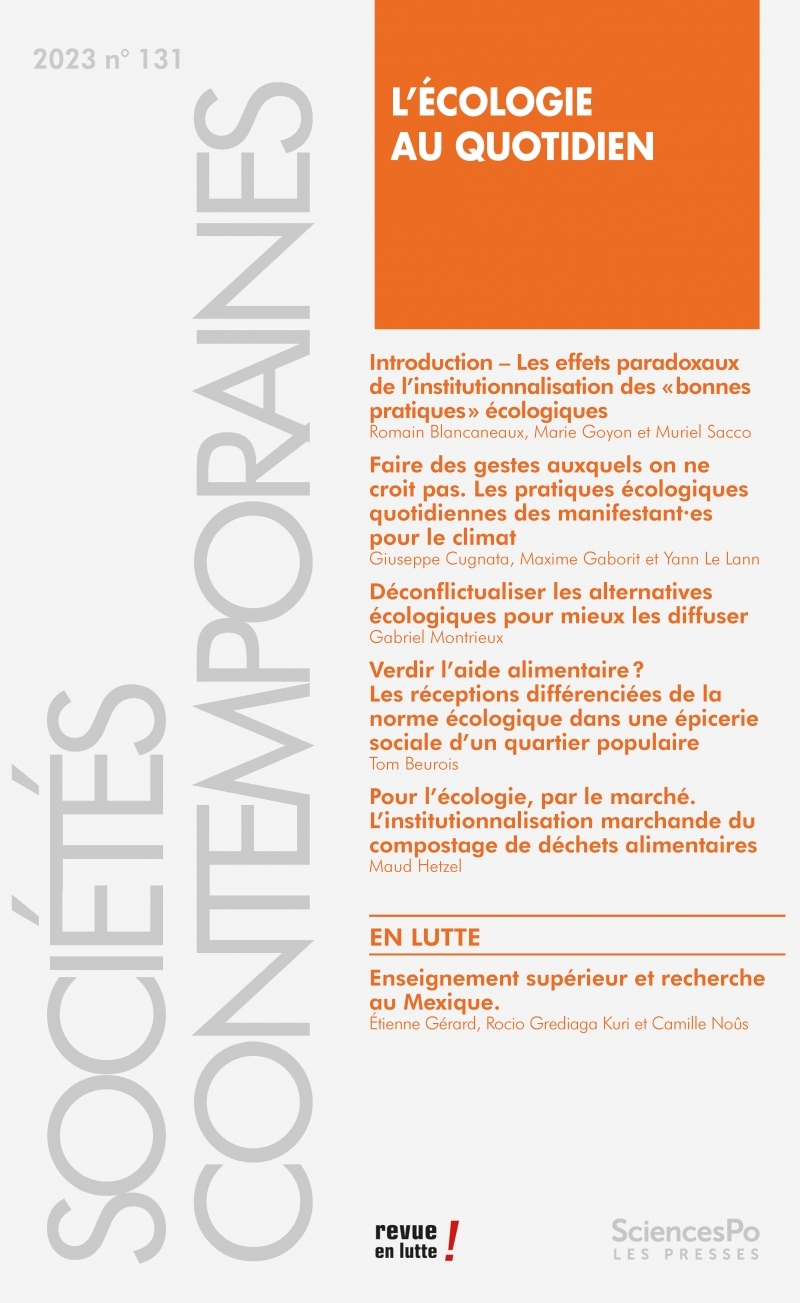 Sociétés contemporaines 131 - Quelles résistances au déborde