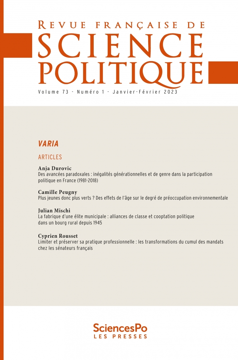 Revue française de science politique T73-1