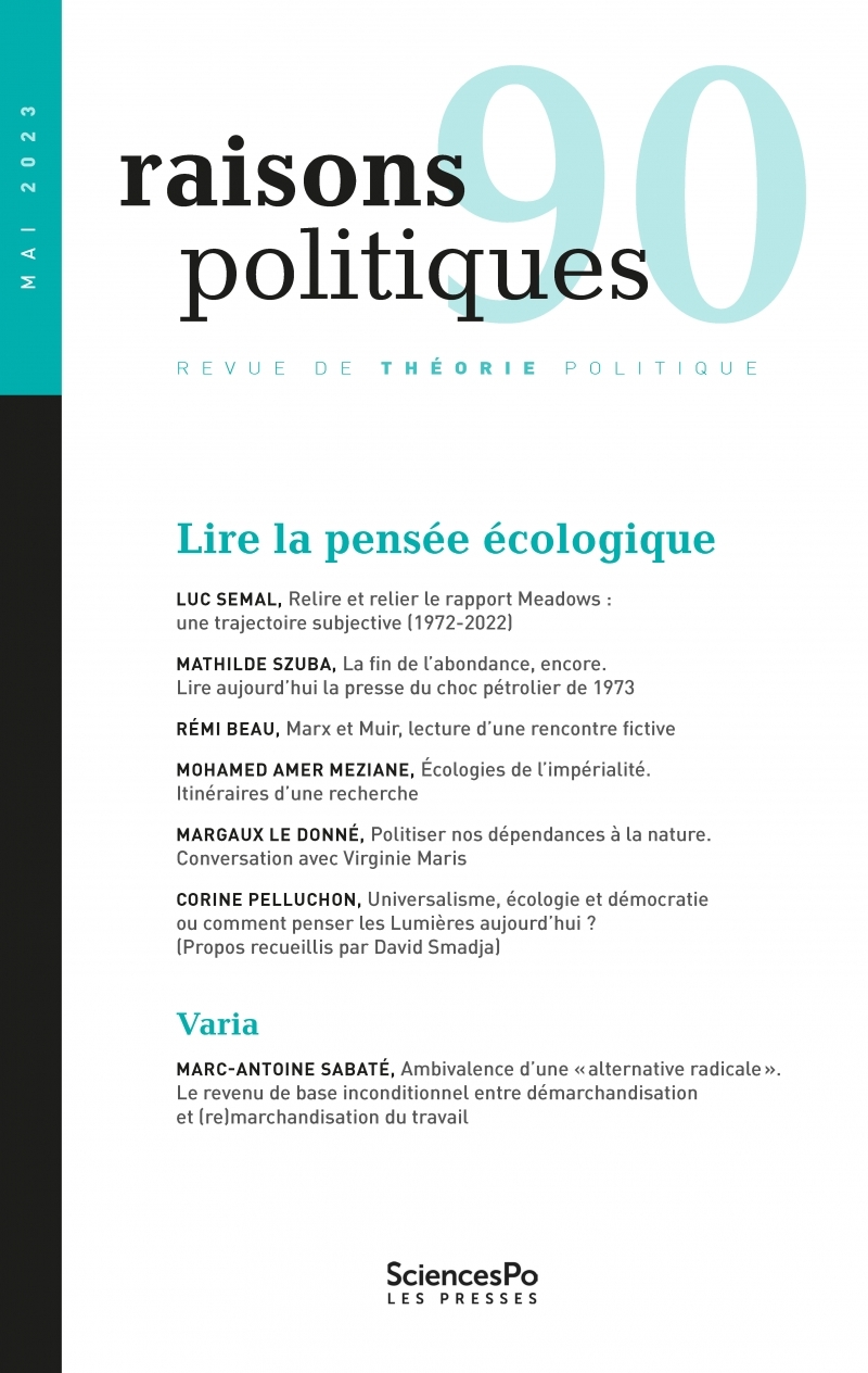 Raisons politiques 90 - L'écologie par ses lecteur·ices