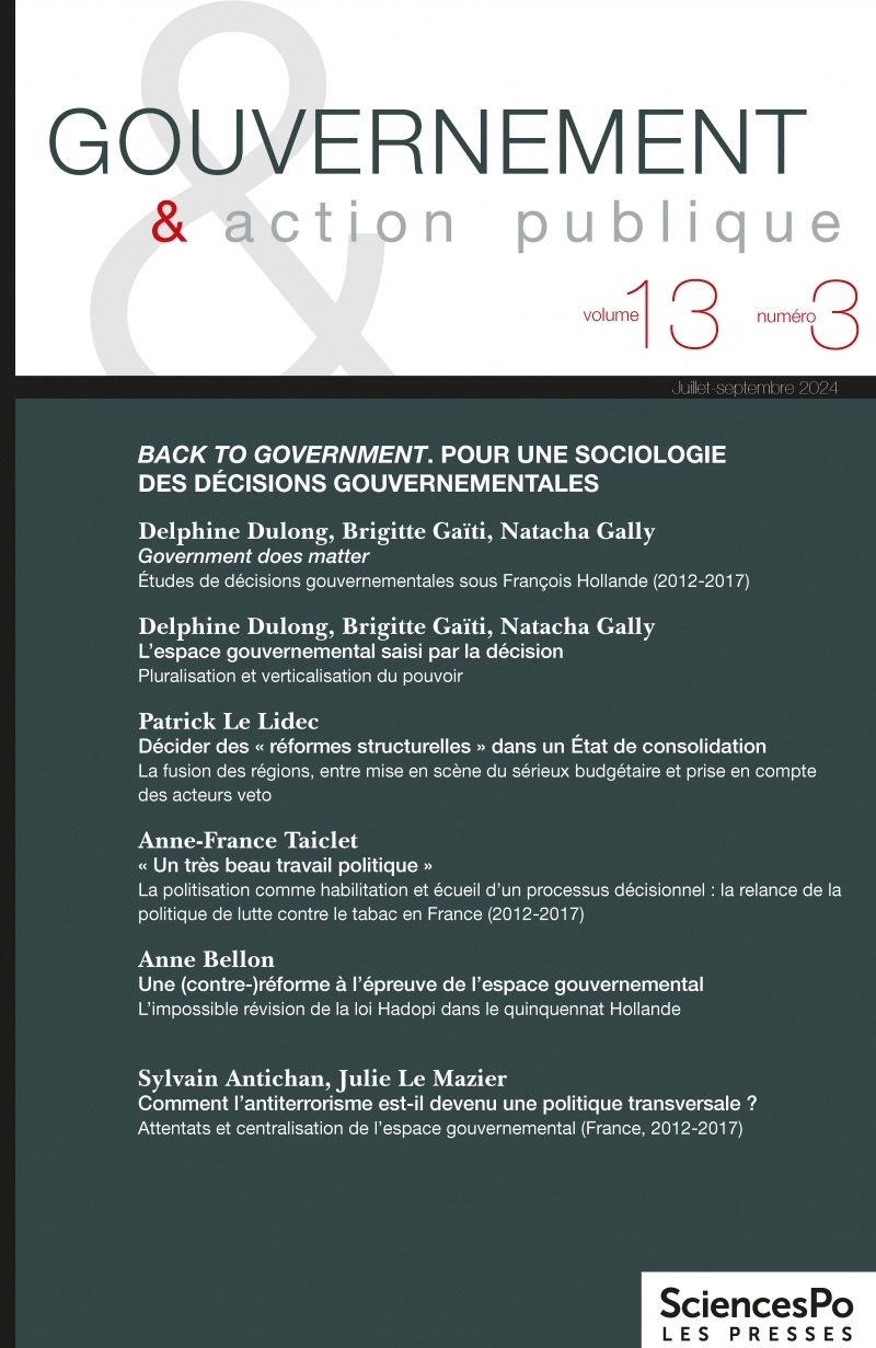 Gouvernement et action publique T13-3 - Back to government.