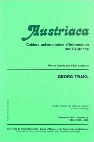 AUSTRIACA, N  25. GEORG TRAKL
