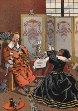 Carnet blanc : Jouons à l'histoire : Cardinal de Richelieu, ses chats et Louis XIII enfant