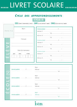 Livret scolaire Istra Cycle 3 - Edition 2009