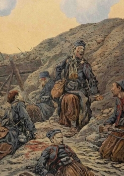 Carnet blanc : Soldats dans les tranchées