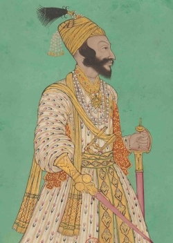 Carnet Blanc Guerrier indien, miniature 18e