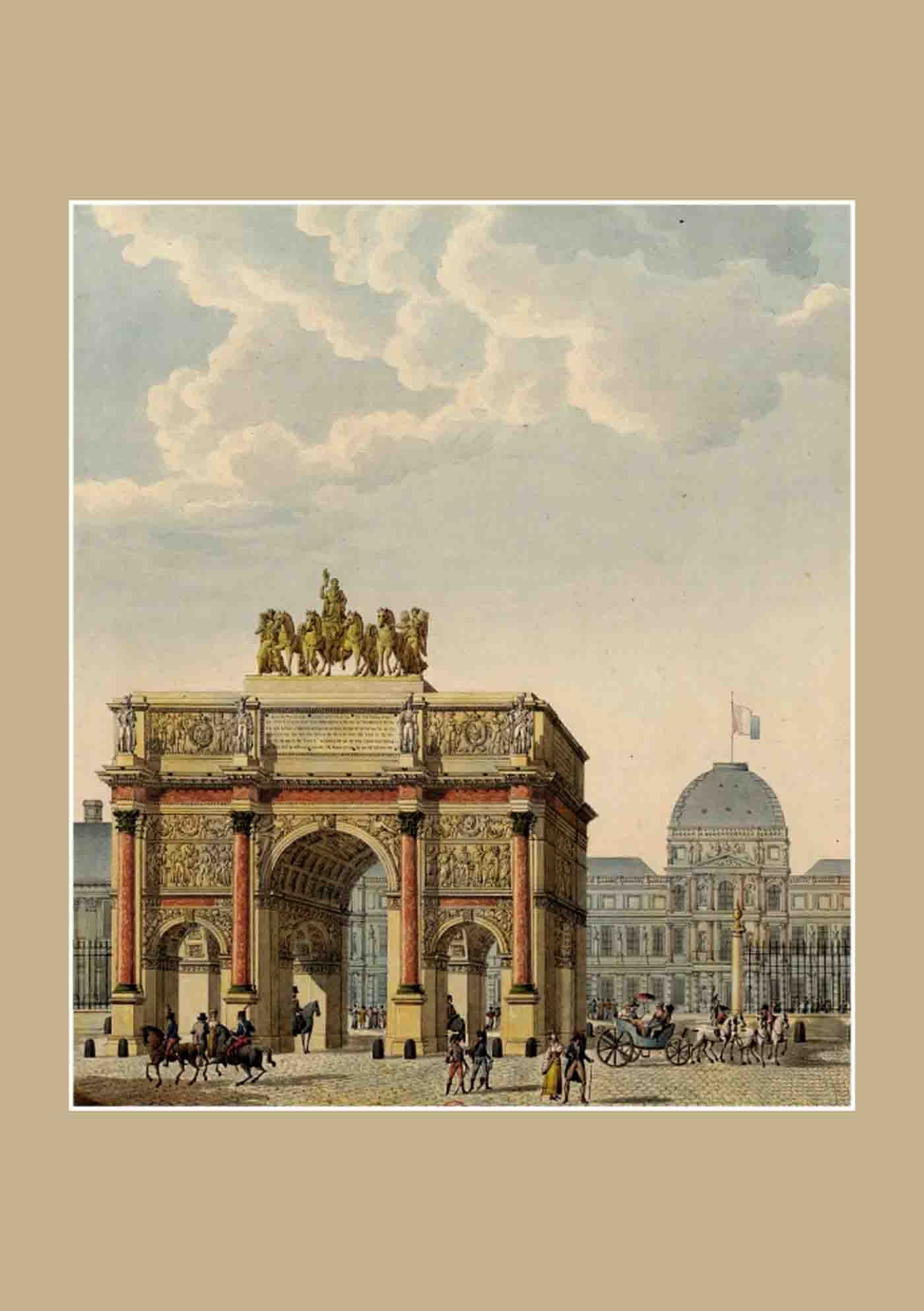 Carnet Blanc,  Paris Arc de triomphe du carrousel