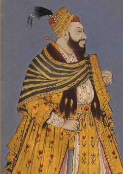 Carnet blanc, Notable indien, miniature 18e