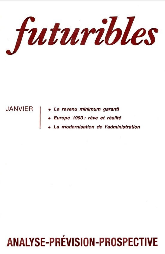 Futuribles 139, janvier 1990. Le revenu minimum garanti
