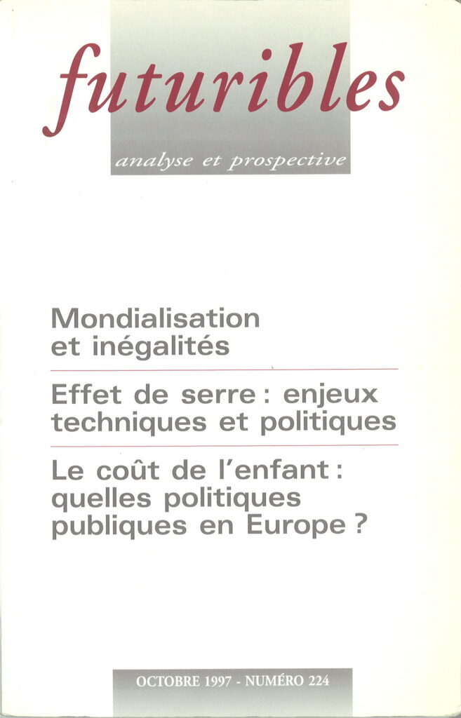 Futuribles 224, octobre 1997. Mondialisation et inégalités