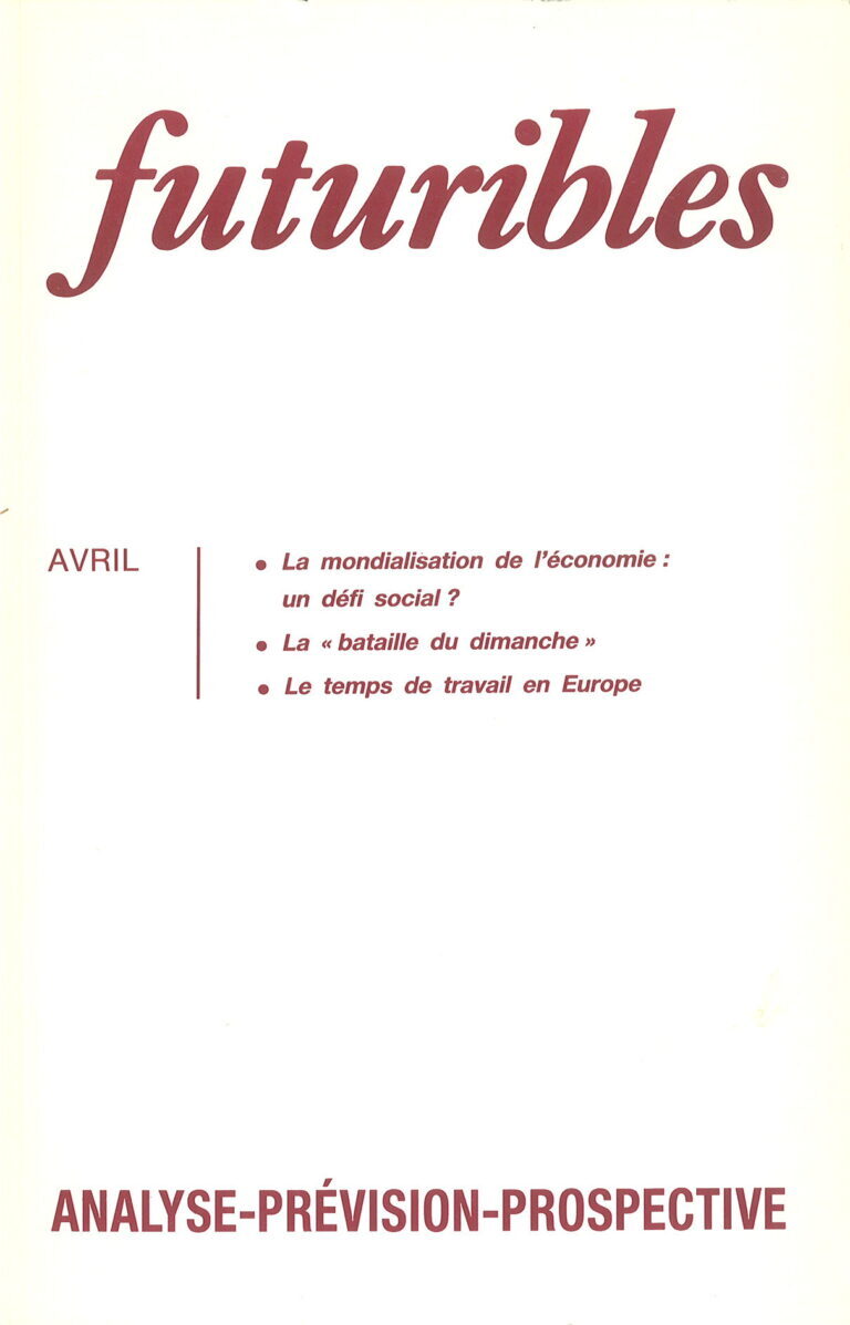 Futuribles 164, avril 1992. La mondialisation de l'économie : un défi social ?