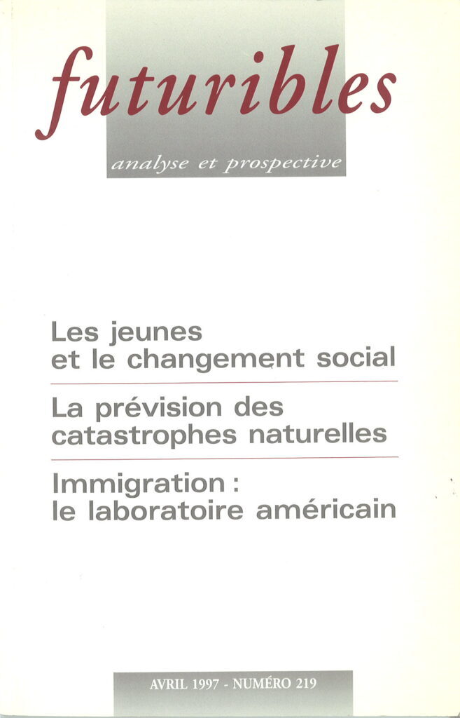 Futuribles 219, avril 1997. Les jeunes et le changement social