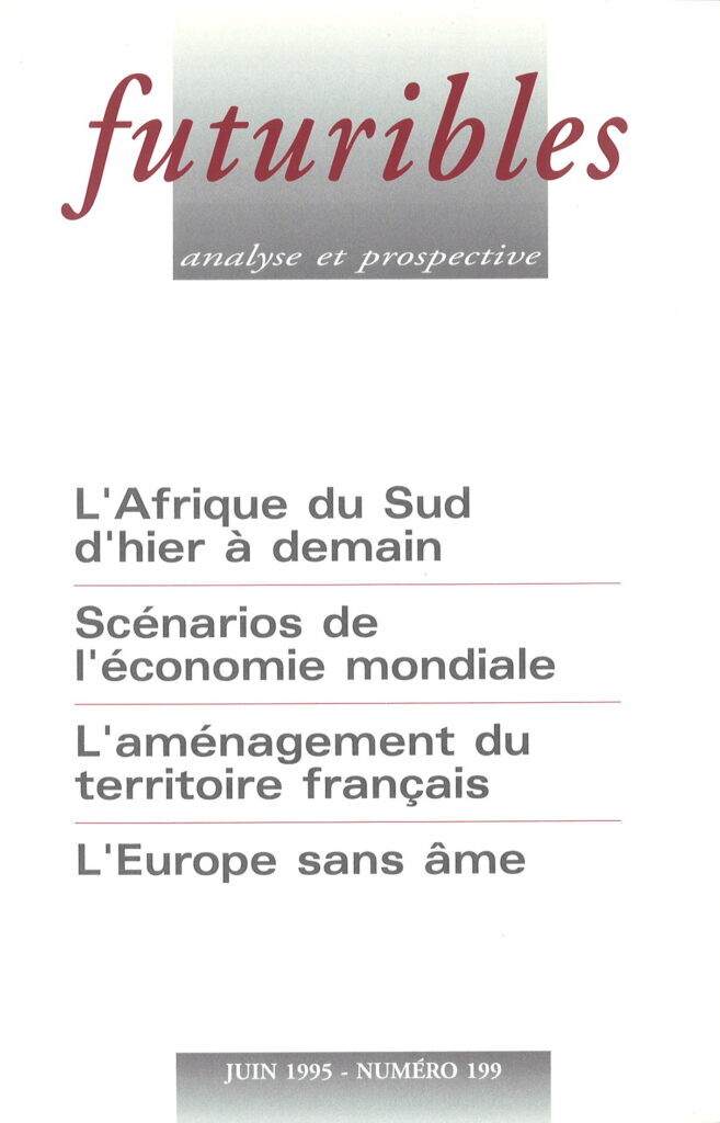 Futuribles 199, juin 1995. L'Afrique du Sud d'hier à demain