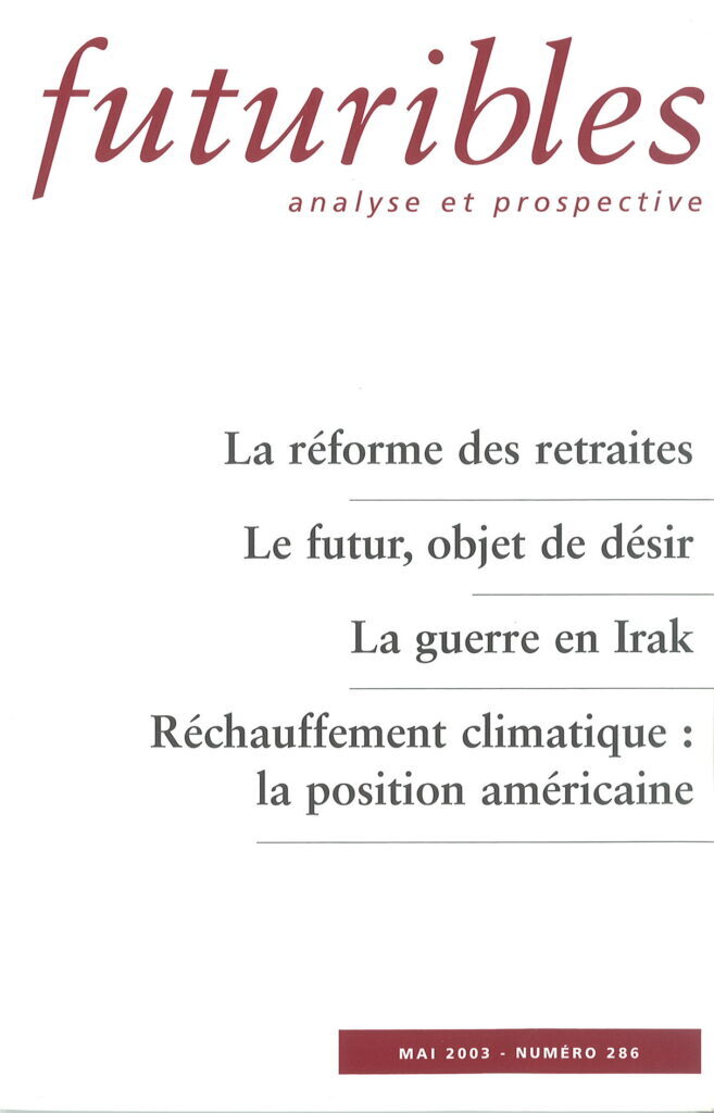 Futuribles 286, mai 2003. La réforme des retraites