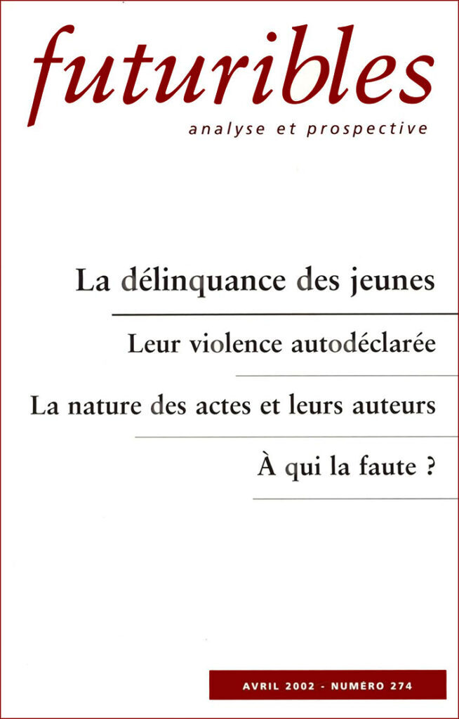 Futuribles 274, avril 2002. La délinquance des jeunes