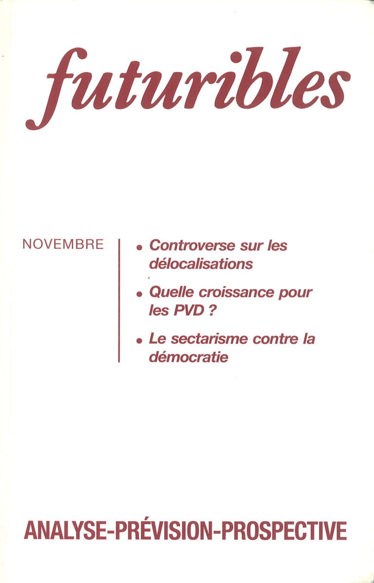 Futuribles 181, novembre 1993. Controverse sur les délocalisations