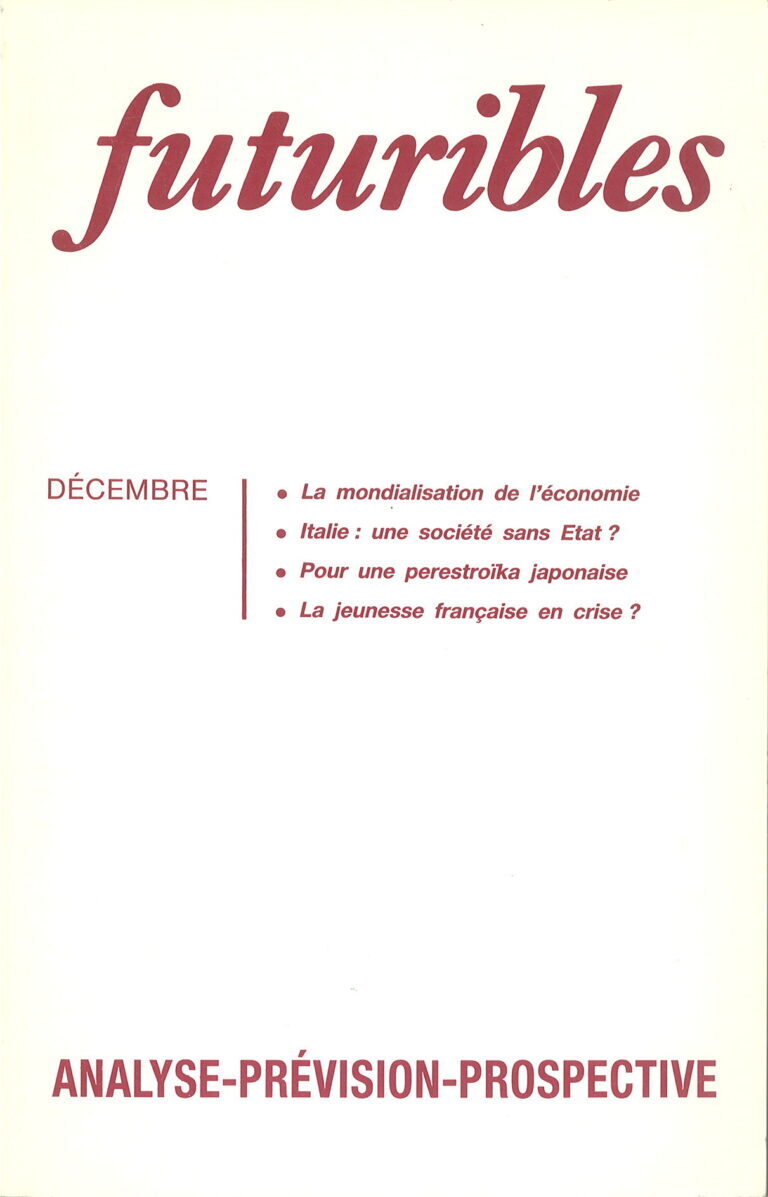 Futuribles 149, décembre 1990. La mondialisation de l'économie