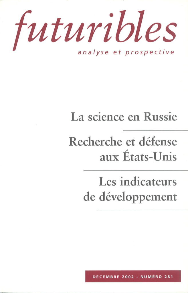 Futuribles 281, décembre 2002. La science en Russie