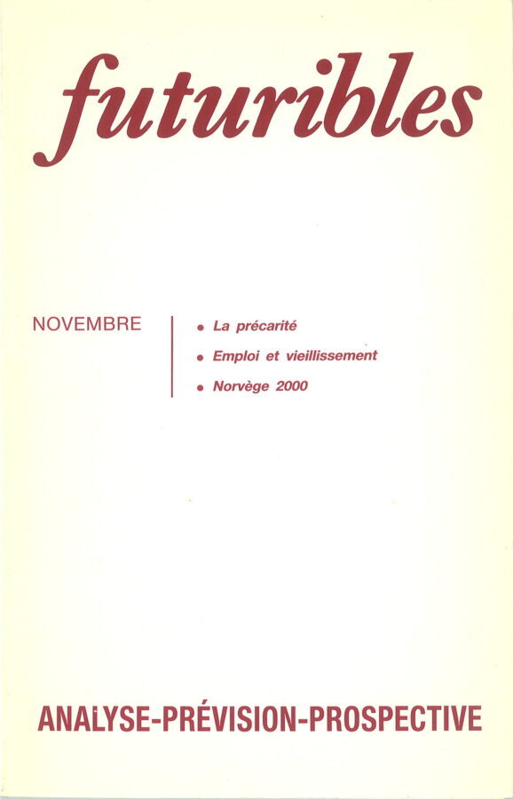 Futuribles 126, novembre 1988. La précarité