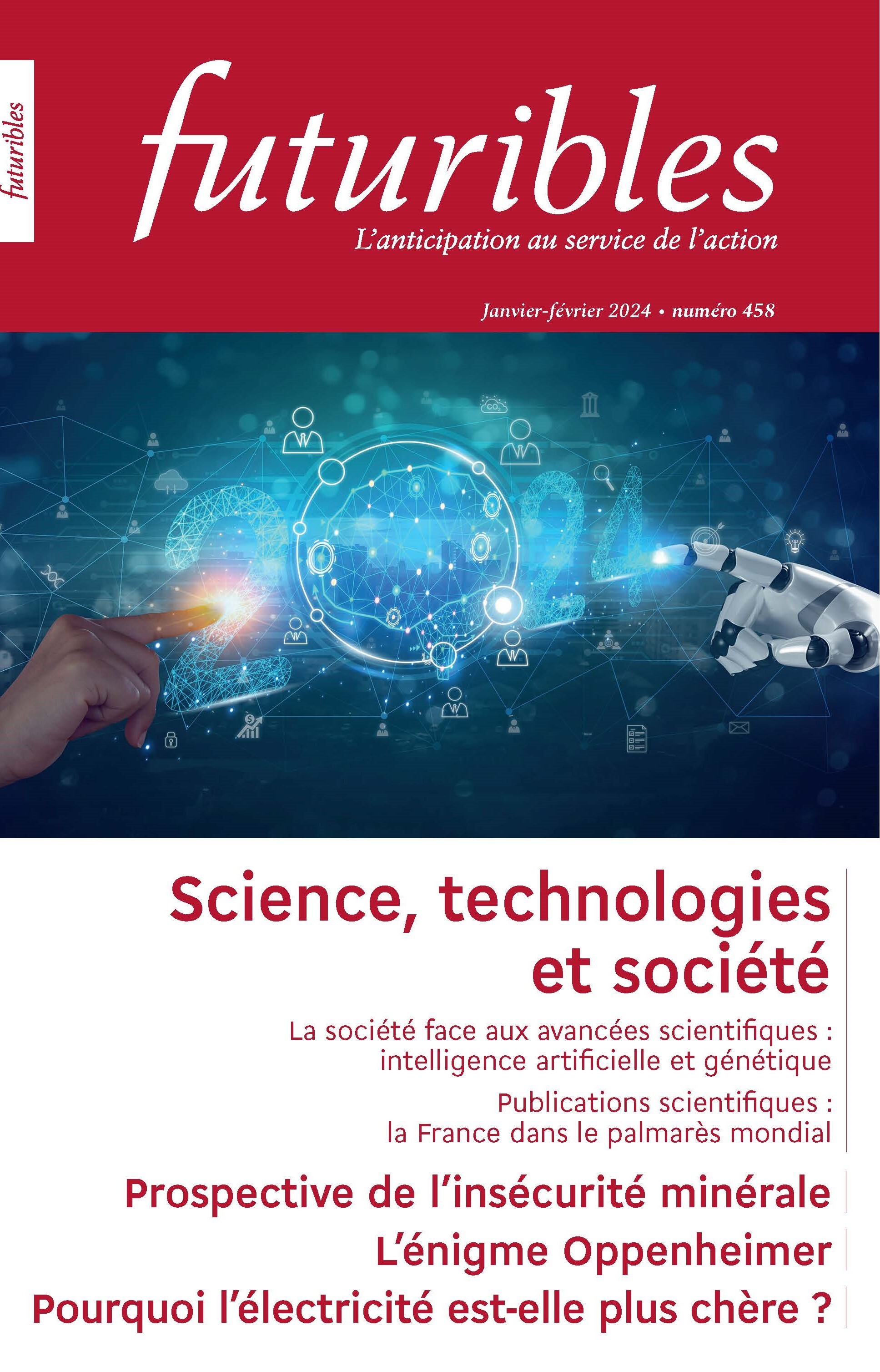 Futuribles 458, janvier-février 2024. Science, technologies et sociétés