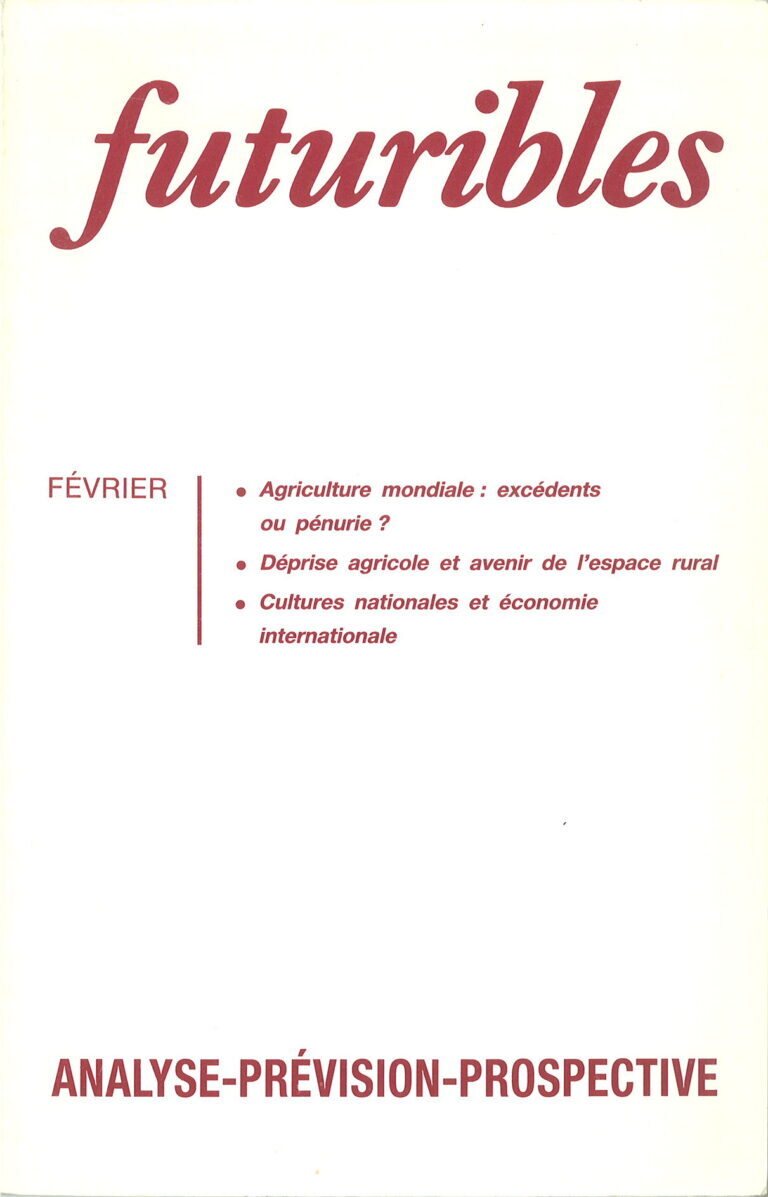 Futuribles 140, février 1990. Agriculture mondiale : excédents ou pénurie ?