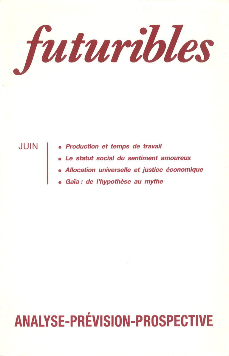 Futuribles 144, juin 1990. Production et temps de travail