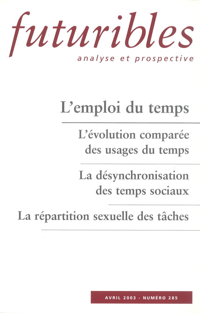 Futuribles 285, avril 2003. L'évolution comparée des usages du temps