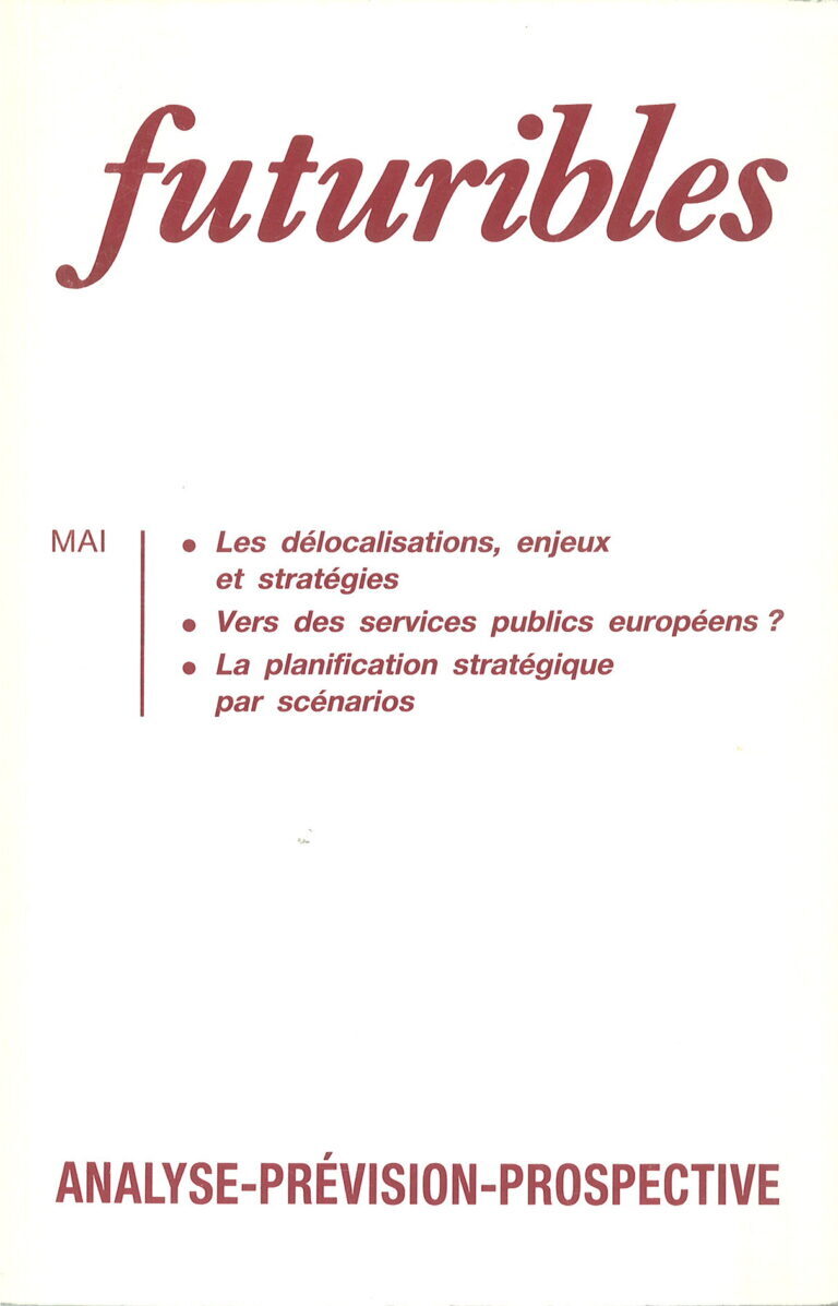Futuribles 176, mai 1993. Les délocalisations, enjeux et stratégies