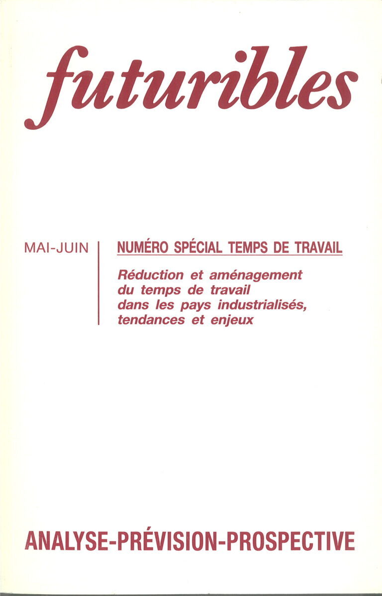 Futuribles 165-166, mai-juin 1992. Temps de travail