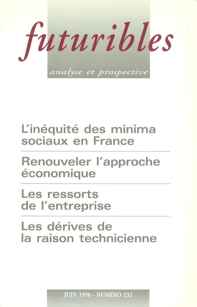 Futuribles 232, juin 1998. L'inéquité des minima sociaux en France