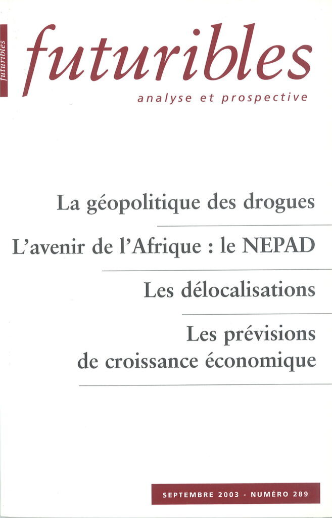 Futuribles 289, septembre 2003. La géopolitique des drogues