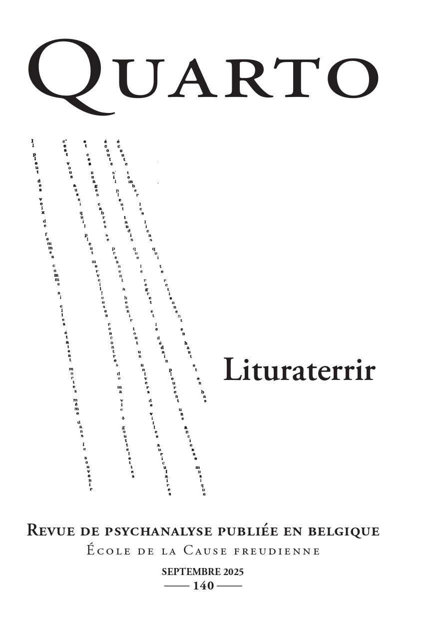 Quarto n°140 : Lituraterrir - Octobre 2025