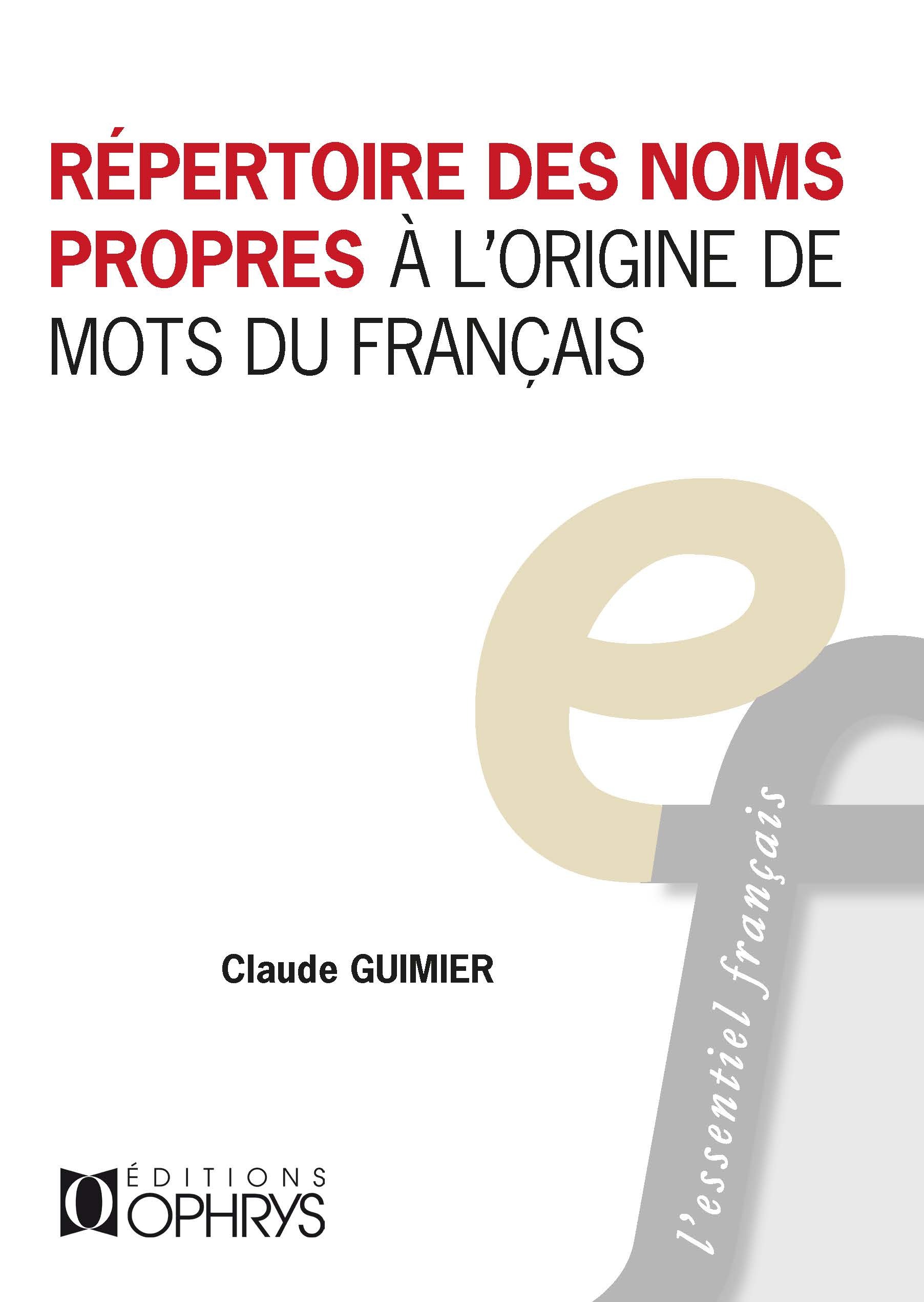 Répertoire des noms propres à l’origine de mots du français