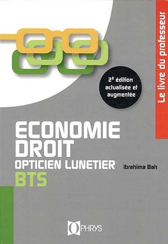 ECONOMIE DROIT OPTICIEN LUNETIER BTS - L