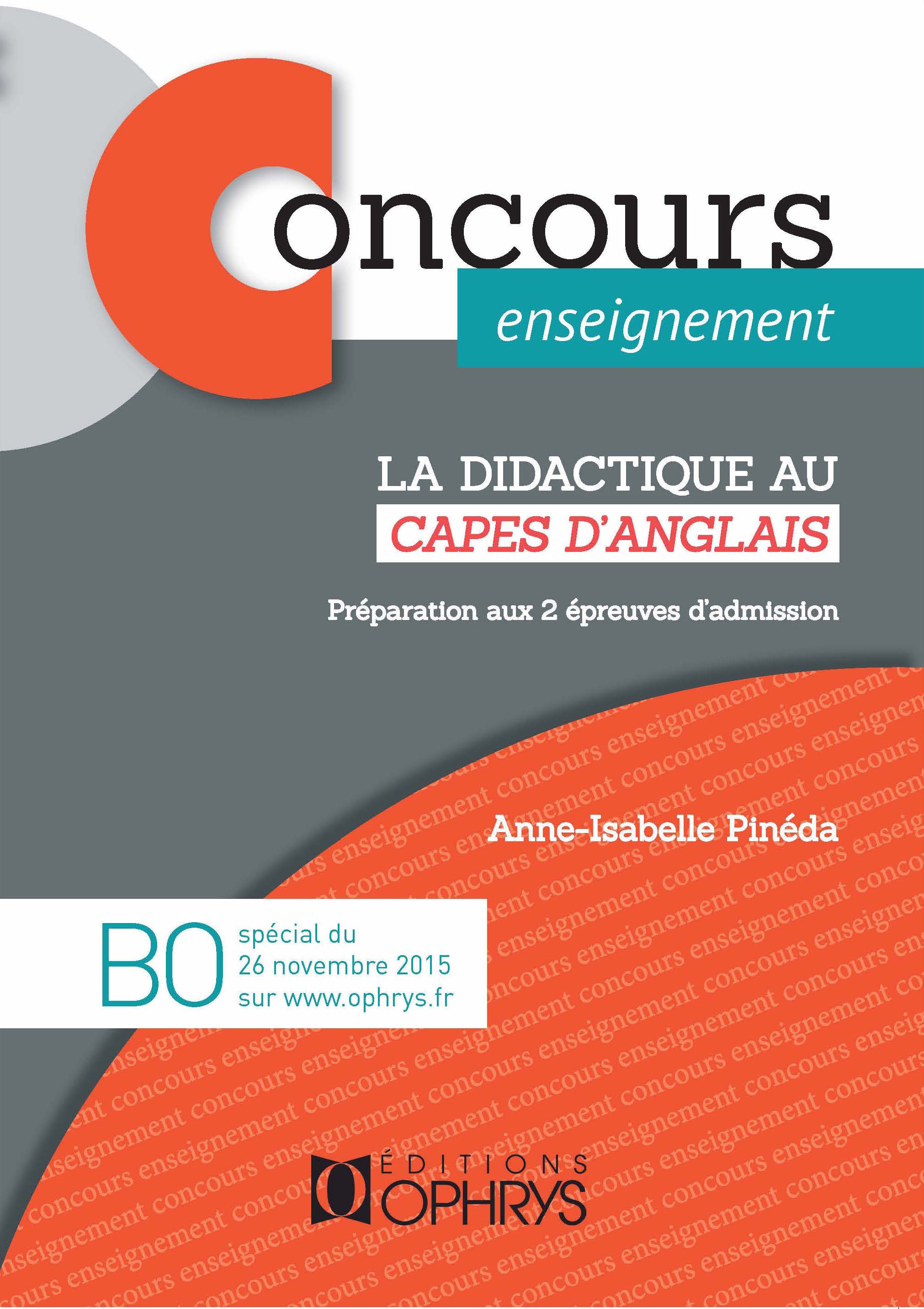  La didactique au CAPES d'anglais - Préparation aux 2 épreuves d'admission 
