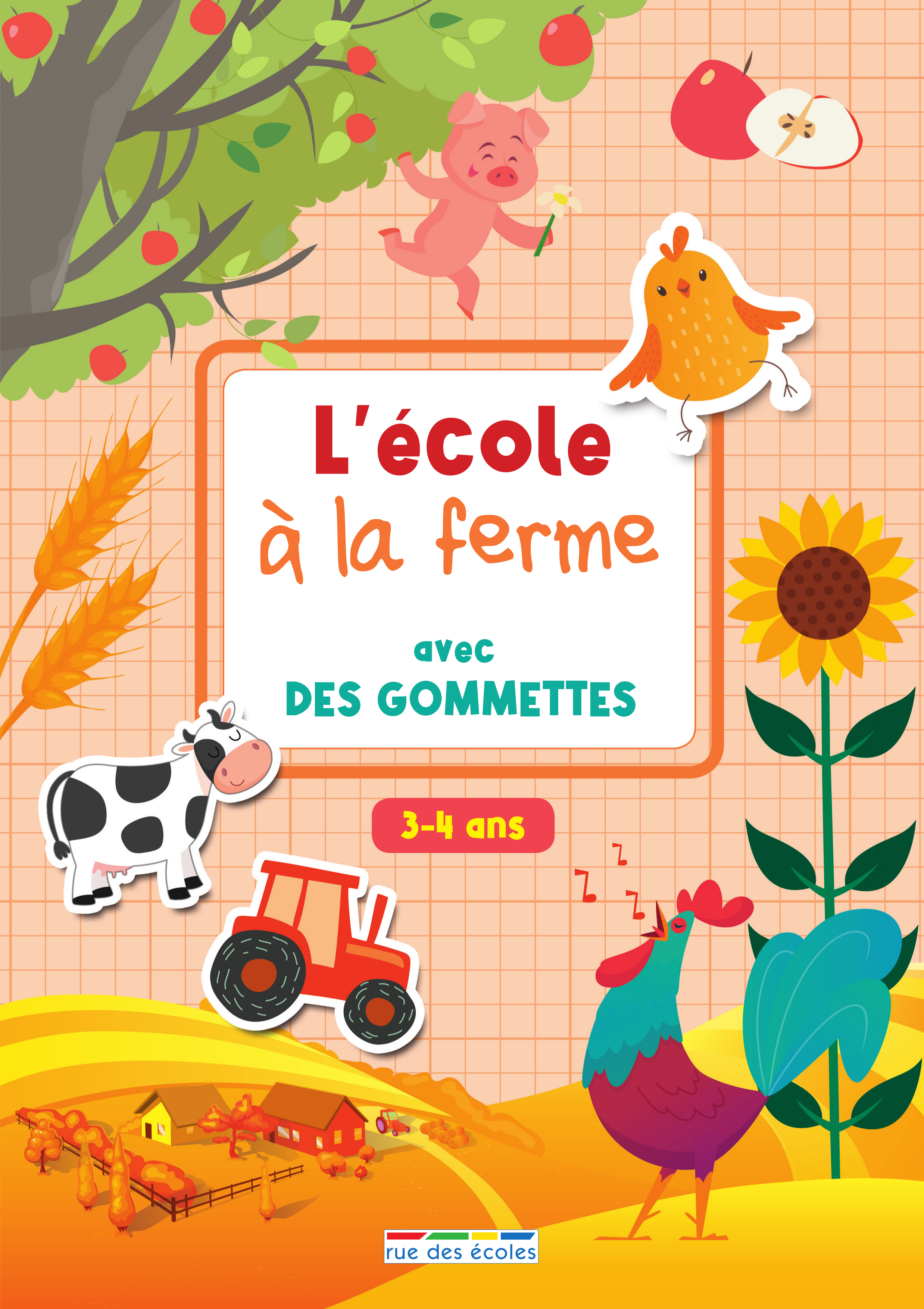 L'école à la ferme avec des gommettes