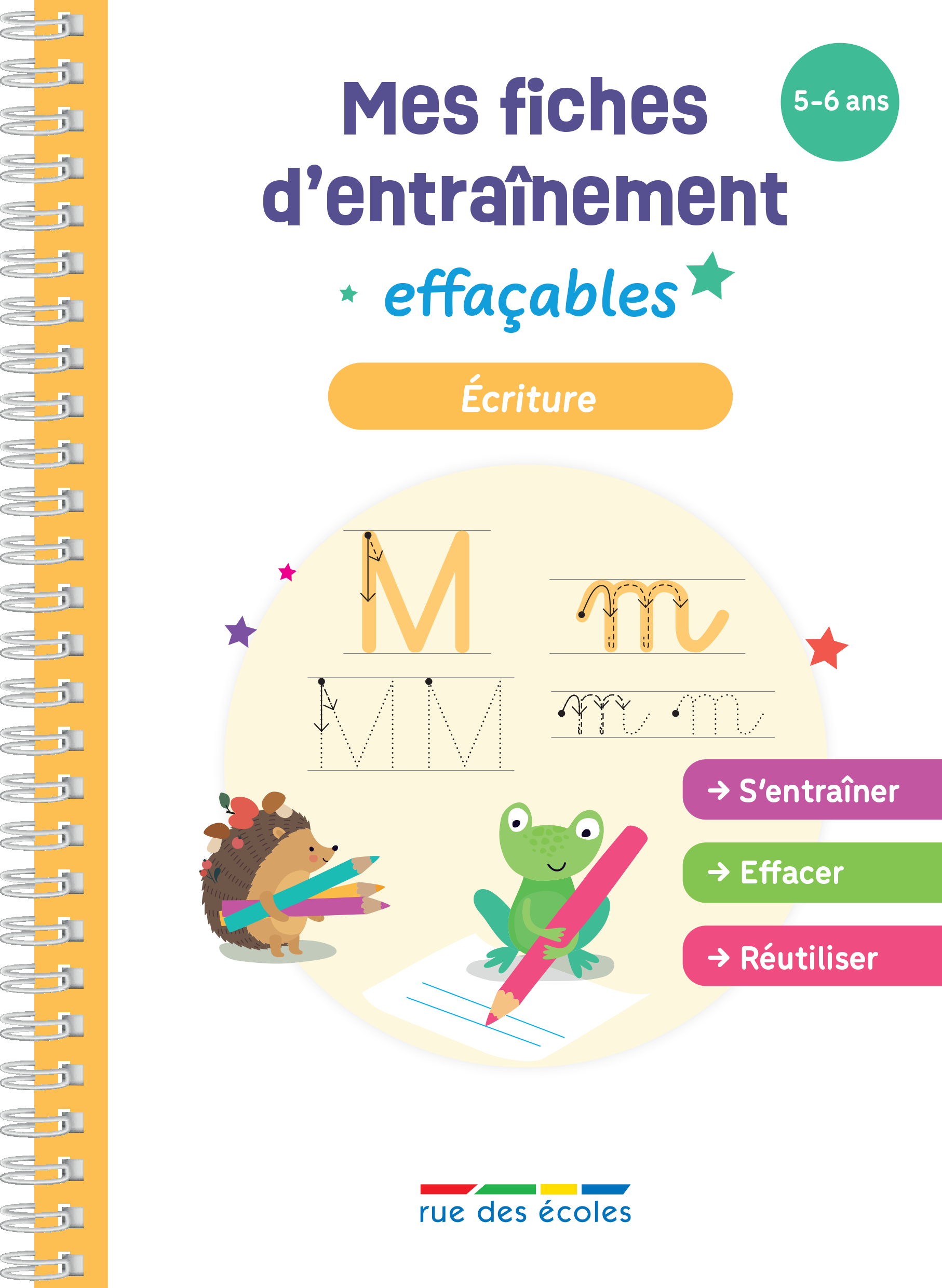 Mes fiches d'entraînement effaçables - Écriture - 5-6 ans