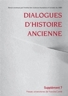 DIALOGUES D'HISTOIRE ANCIENNE SUPPLEMENT 7/2012. L'HISTOIRE DE L'ALIM ENTATION DANS L'ANTIQUITE. BIL