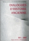 DIALOGUES D'HISTOIRE ANCIENNE 33-1/2007