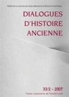 DIALOGUES D'HISTOIRE ANCIENNE 33-2/2007