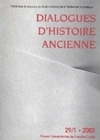 DIALOGUES D'HISTOIRE ANCIENNE 29/1 - 2003