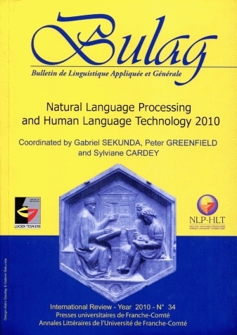 BULAG N 34/ 2010. NATURAL LANGUAGE PROCESSING AND HUMAN LANGUAGE TECH NOLOGY