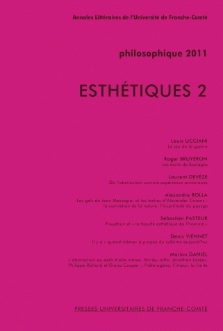 PHILOSOPHIQUE 2011. ESTHETIQUES 2