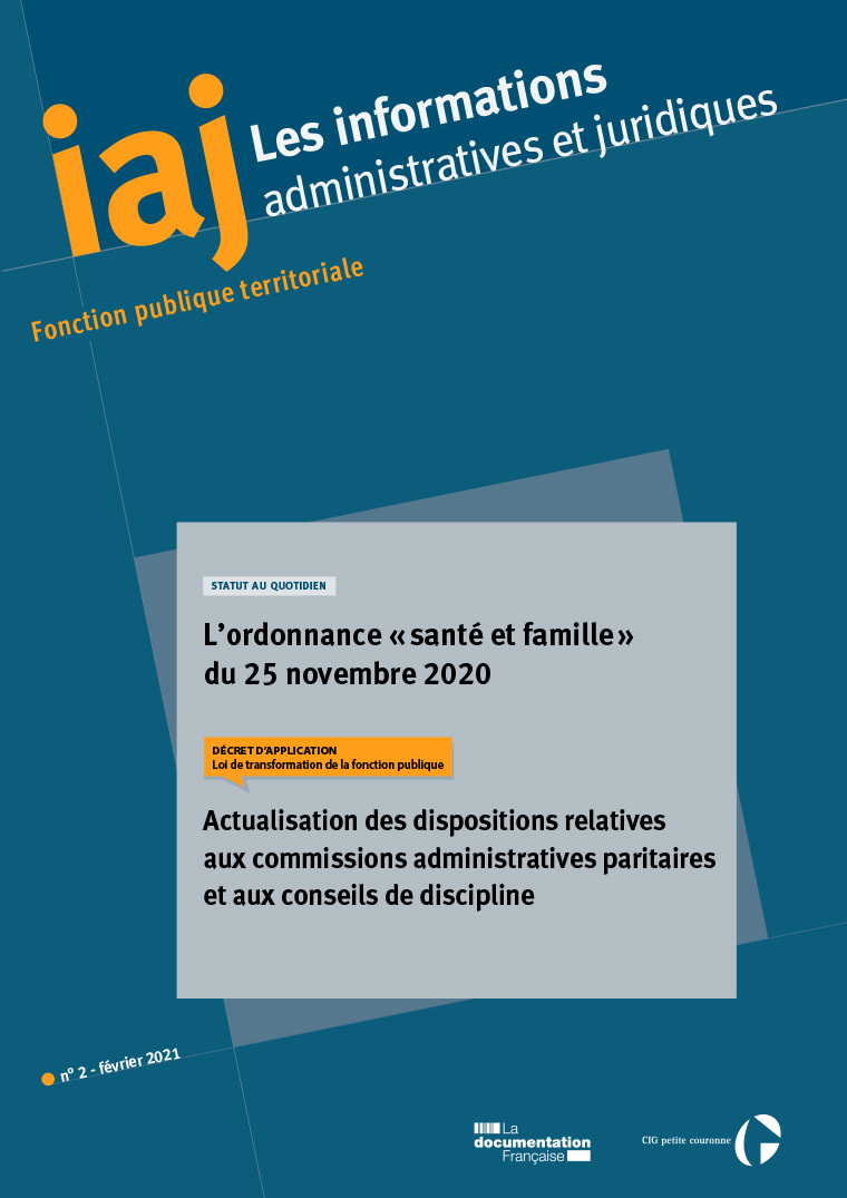L'ordonnance "santé et famille" du 25 novembre 2020