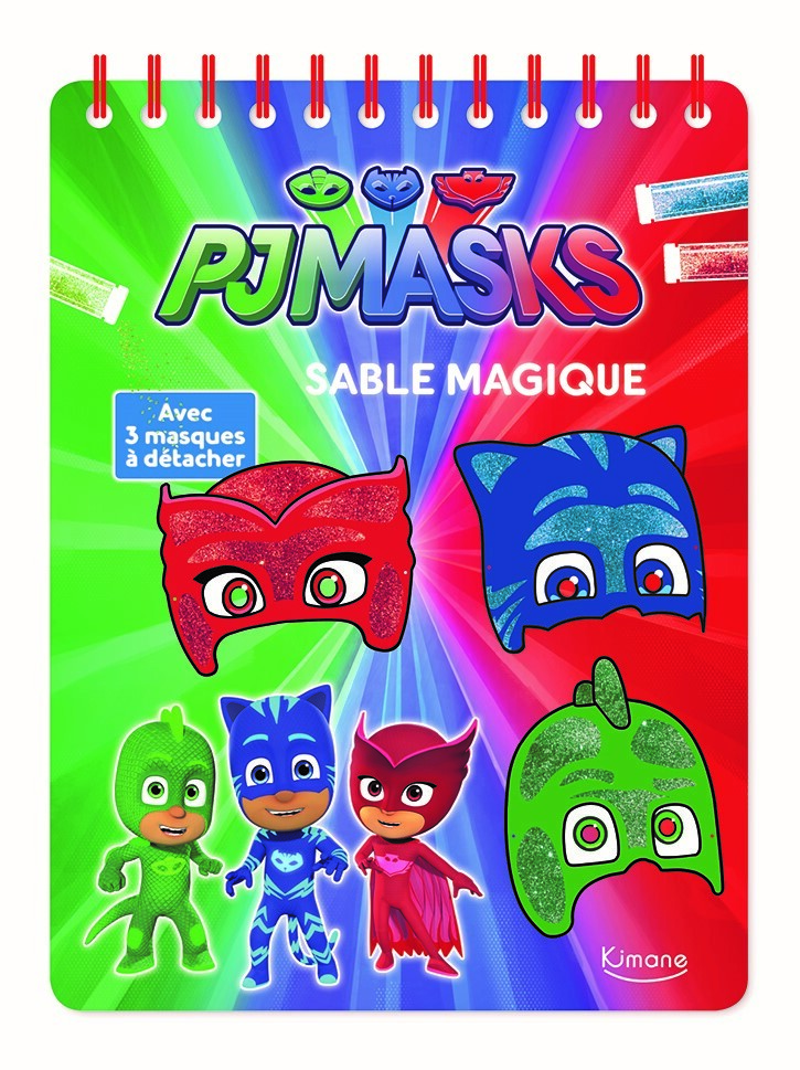 MON CARNET SABLE MAGIQUE PYJAMASQUES - AVEC 4 SALIÈRES ET 3 MASQUES À DÉTACHER