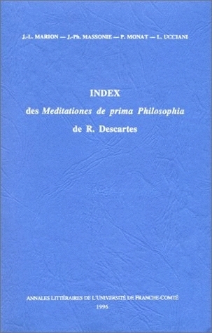 Index des "Meditationes de prima philosophia" de R. Descartes