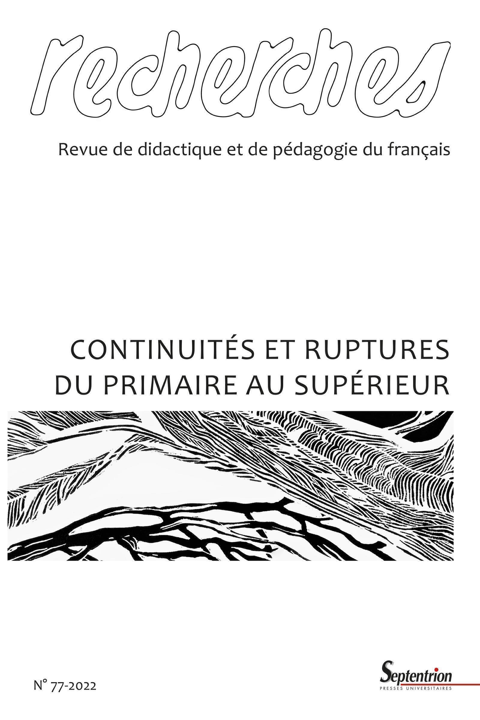 Continuités et ruptures du primaire au supérieur