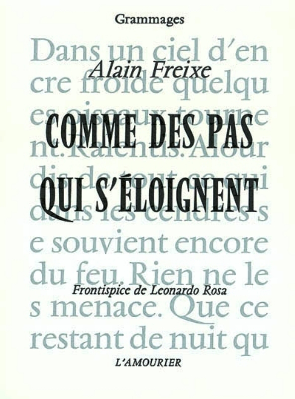 COMME DES PAS QUI S'ELOIGNENT