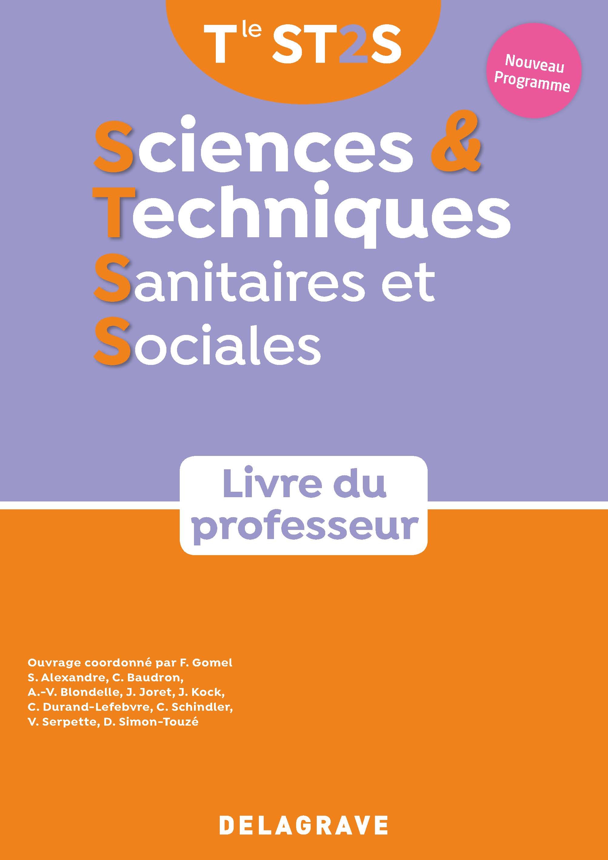 Sciences et Techniques Sanitaires et Sociales Tle ST2S (2020) - Manuel - Livre du professeur