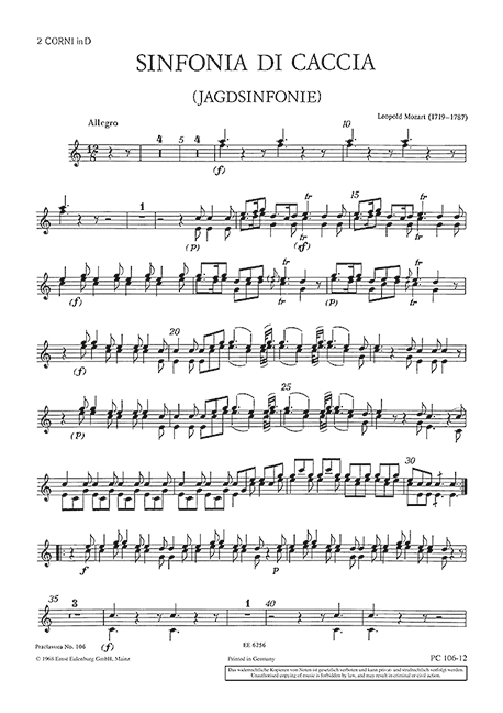 SINFONIA DI CACCIA G-DUR