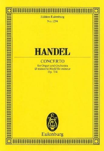 ORGAN CONCERTO NO. 10 D MINOR OP. 7/4 HWV 309 POCHE